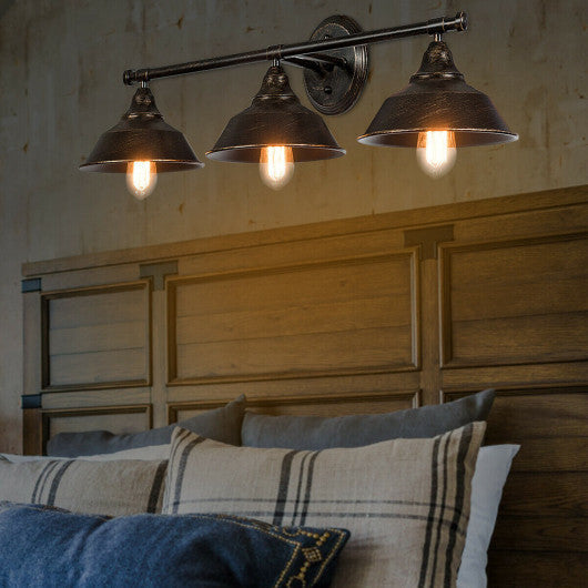 Costway 3-Light Modern Bathroom Wall Sconce Wall Lamp