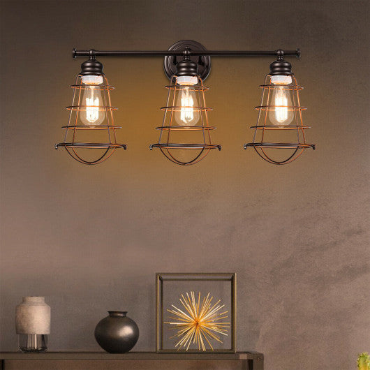 Costway 3-Light Modern Bathroom Wall Sconce Wall Lamp