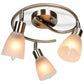 Costway 3-Light Rotatable Glass Shade Chandelier Ceiling Lamp