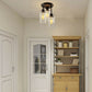 Costway 3-Light Semi Flush Mount Ceiling with Black Finish