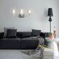 Costway 3-Light Silver Modern Bathroom Wall Sconce with Clear Glass Shade