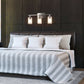 Costway 3-Light Silver Modern Bathroom Wall Sconce with Clear Glass Shade