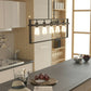 Costway 3-Lights Modern Industrial Hanging Pendant Lamp with Iron Square Lamp Shade