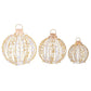 Costway 3 Pack Golden Christmas LED Light Balls with Cable Ties and 6 Stakes