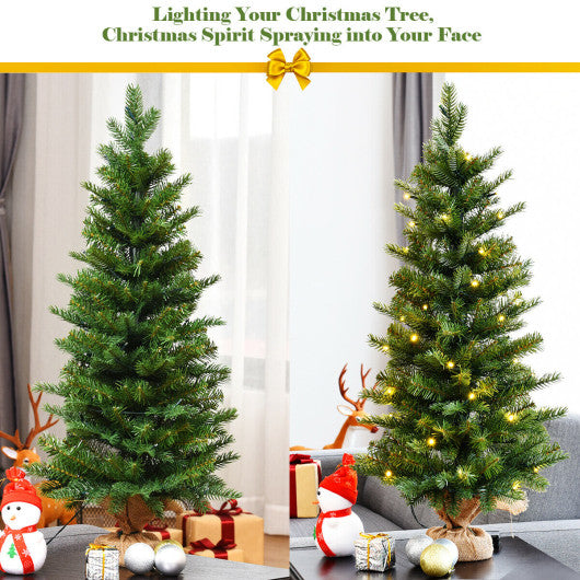 Costway 3' Tabletop Battery Operated Christmas Tree with LED lights