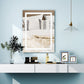 Costway 32" x 24" Bathroom Anti-Fog Wall Mirror with Colorful Light