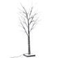 Costway 4' 48 LED Christmas Brown Birch Snow Tree LED Light Warm Decorative Festival Party
