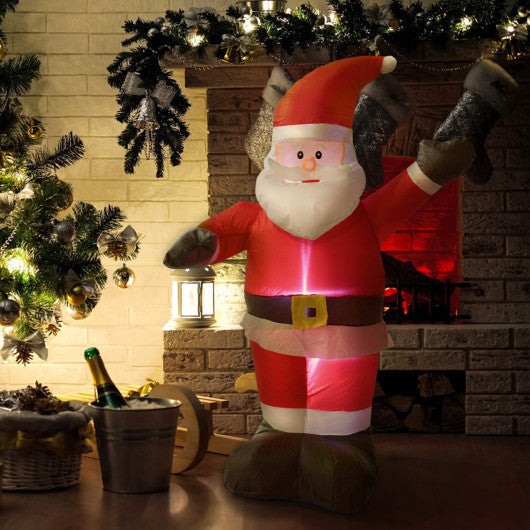 Costway 4' Airblown Inflatable Christmas Santa Claus Lighted Decoration