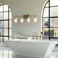 Costway 4-Light Golden Wall Sconce with Clear Glass Shade