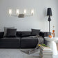Costway 4-Light Silver Wall Sconce with Clear Glass Shade