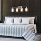 Costway 4-Light Silver Wall Sconce with Clear Glass Shade