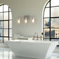 Costway 4-Light Silver Wall Sconce with Clear Glass Shade