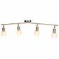 Costway 4-Light Track Light Rotatable Glass Shade Chandelier lamp