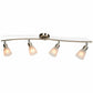 Costway 4-Light Track Light Rotatable Glass Shade Chandelier lamp