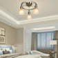 Costway 4-Light Track Light Rotatable Glass Shade Chandelier lamp