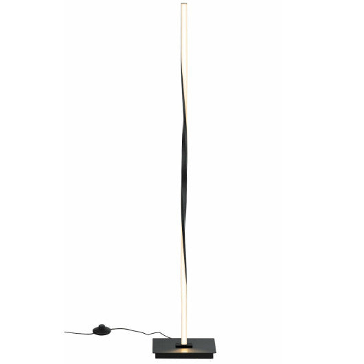 Costway 48" Black Helix LED Floor Modern Standing Pole Light