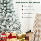 Costway 4.5' Pre-Lit Premium Snow Flocked Christmas Tree with 150 Lights