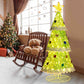 Costway 4.6' Green Pre-Lit Pop-up Christmas Tree with 110 Warm Lights