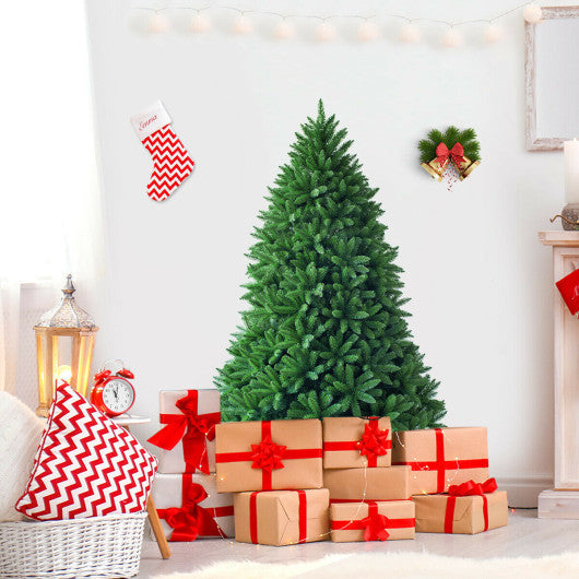 Costway 5' Artificial Fir Christmas Tree with LED Lights and 600 Branch Tips