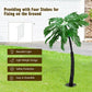 Costway 5' Artificial Lighted Palm Tree with LED Lights and Metal Base
