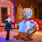 Costway 5' Inflatable Thanksgiving Turkey Football Player with Lights