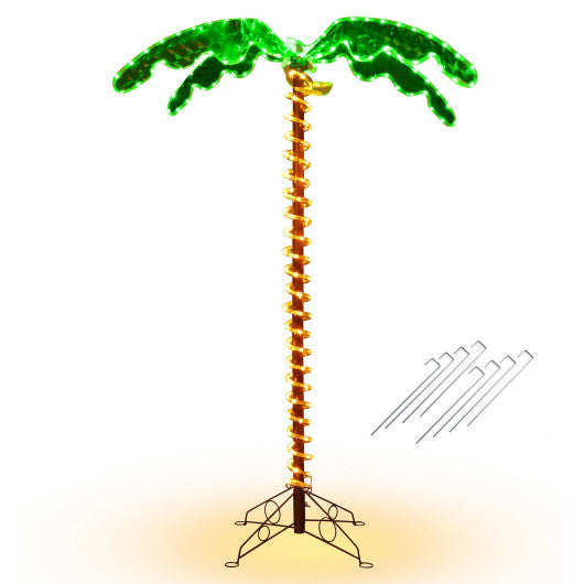 Costway 5' LED Pre-lit Palm Tree Decor with Light Rope