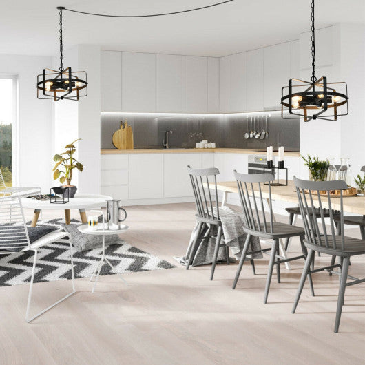 Costway 5-Light Metal Drum Shape Industrial Pendant Light