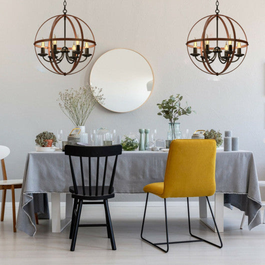 Costway 5-Light Metal Drum Shape Industrial Pendant Light