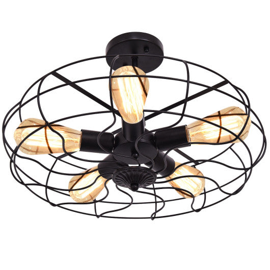 Costway 5-Light Vintage Metal Hanging Ceiling Light