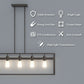 Costway 5-Lights Pendant Lamp with Iron Square Lamp Shade