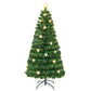 Costway 5' Prelit Fiber Optic Christmas Tree with Warm White Lights
