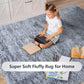 Costway 5' x 7' Light Gray Modern Rectangular Soft Shag Area Rug for Living Room Bedroom