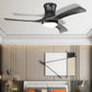 Costway 52" Black Flush Mount Ceiling Fan with LED Light