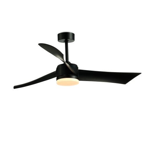 Costway 52" Black Reversible Ceiling Fan with Light
