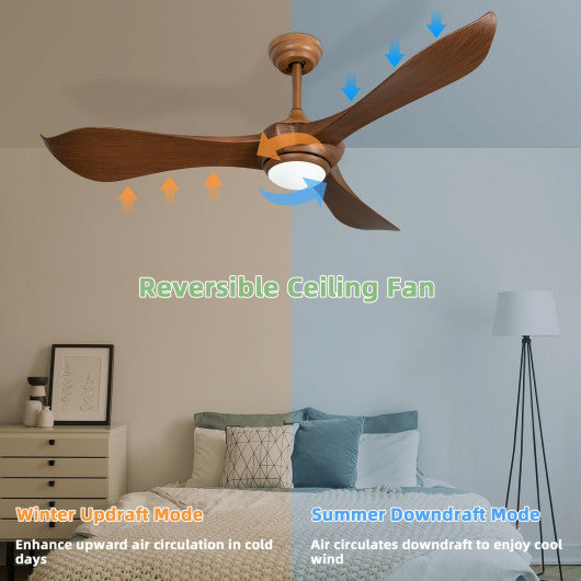 Costway 52" Ceiling Fan with Light Reversible DC Motor