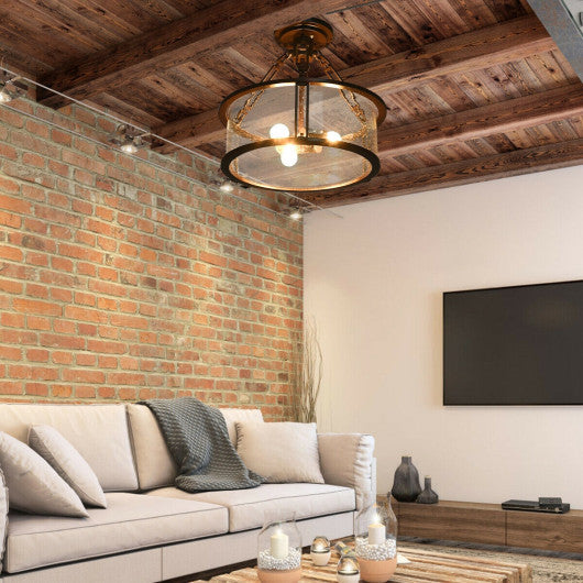 Costway 52" Low Profile Ceiling Fan with LED Light