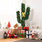 Costway 6' Artificial Cactus PVC Christmas Tree with LED Lights and Ball Ornaments