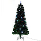 Costway 6' Fiber Optic Artificial Christmas Tree w/ Multicolor Lights & Stand