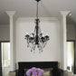 Costway 6 Lights Pendant Crystal Candle Chandeliers Lighting