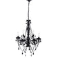 Costway 6 Lights Pendant Crystal Candle Chandeliers Lighting