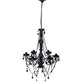 Costway 6 Lights Pendant Crystal Candle Chandeliers Lighting