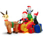 Costway 6' Long Christmas Inflatable Decoration with Built-in LED Lights and Waterproof Blower