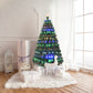 Costway 6' Multicolor Artificial Christmas Tree with LED Light and Metal Stand
