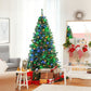 Costway 6' Pre-Lit Hinged Christmas Tree with 260 Multi-Color Lights