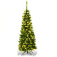 Costway 6' Pre-Lit PVC Artificial Carolina Pine Tree with LED Lights