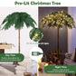 Costway 6' Pre-Lit Xmas Palm Artificial Tree with 250 Warm White LED Lights