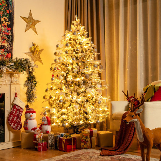 Costway 6' Pre-lit Artificial Christmas Tree with 260 LED Lights