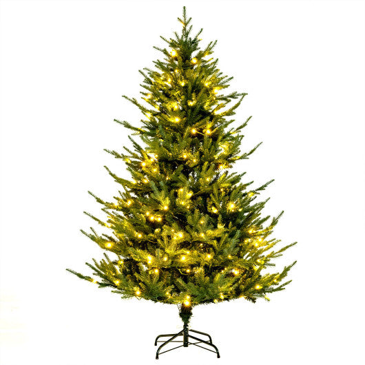 Costway 6' Pre-lit Christmas Tree with 280 Warm White LED Lights and 8 Lighting Modes