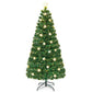 Costway 6' Prelit Fiber Optic Christmas Tree with Warm White Lights