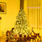 Costway 6' Premium Hinged Artificial Fir Christmas Tree with LED Lights